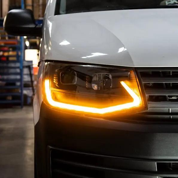 VW Transporter T6 – Headlights – V3 – LED DRL – RHD – Limited Edition – All Black In stock with Supplier 7 to 14 days