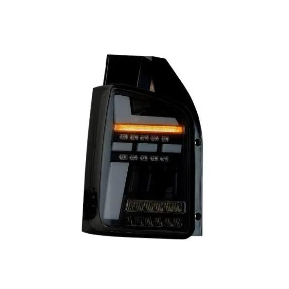 VW Transporter T5 (2003-09) – Rear Lights – Sequential Indicator – LED – RHD – Black Smoke (T6.1 Style) In stock with Supplier 7 to 14 days