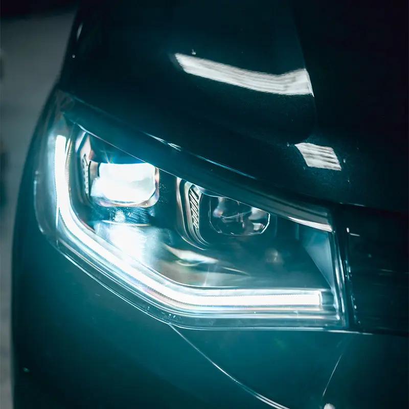 VW Caddy (2021-Current) – Headlights – With Sequential Indicators – LED DRL – RHD – Black In stock with Supplier 7 to 14 days