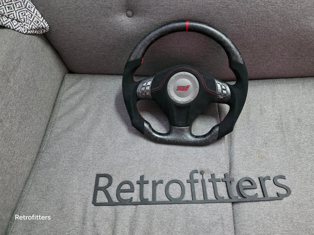 Carbon Fiber Steering Wheel Subaru (Airbag cover excl ) Made on order 6 to 8 weeks