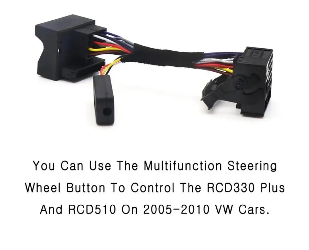 RCD330 RCD360 radio Multifunction Steering Wheel Button Control Simulator Adapter For VW Golf 5 6 Jetta MK5 Touran Caddy Passat B6 In stock with Supplier 7 to 14 days