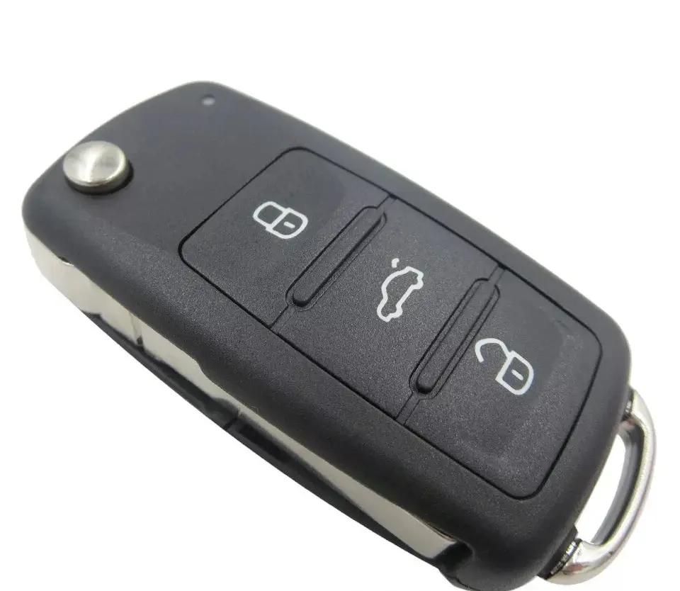 Volkswagen 3 button Folding Car Remote Flip Key Shell Case Fob Retrofitters RSA
