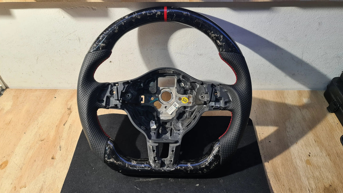 Carbon Fiber Steering Wheel Volkswagen mk6 Gti / R / Scirocco / Polo (Airbag cover excl ) Made on order 6 to 8 weeks