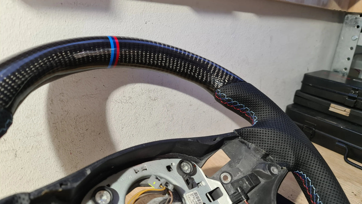 Carbon Fiber Steering Wheel Bmw E90 /E92 (Airbag cover excl ) Made on order 6 to 8 weeks