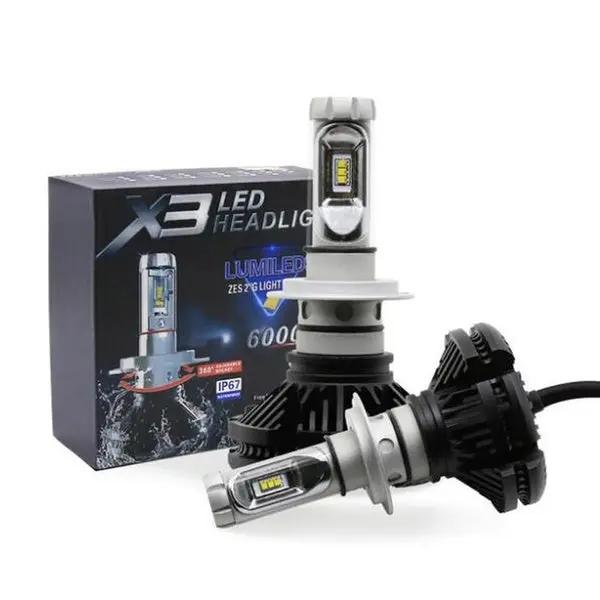 X3 LED Lighting Bulbs 50W 6000k H4,H7,H11,H15,H1,9005 Retrofitters RSA