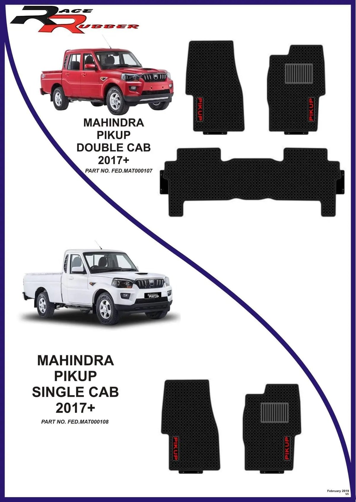 Mahindra Pickup Heavy Duty Rubber mats Retrofitters RSA