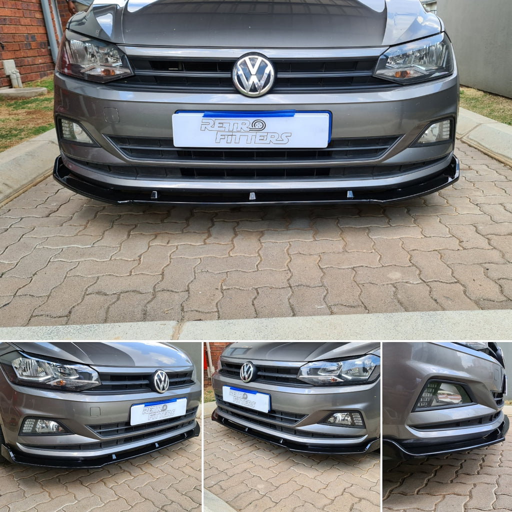 VW Polo AW Gti/R/ Tsi Line gloss black slim line front lip – SPORTMAX  DESIGN SA