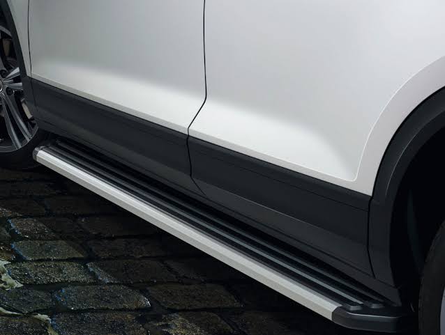 VW T-CROSS ACCESSORY SILVER/BLACK RUNNING BOARDS SIDE STEPS