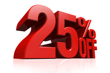 25% off sale