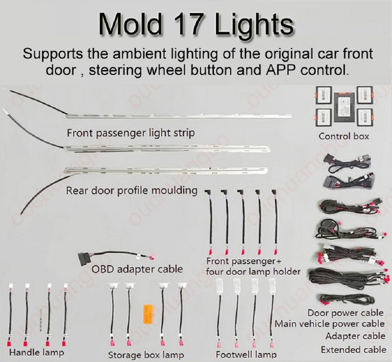 Volkswagen Golf mk7/7.5 2015 to 2021 ambient lighting kit