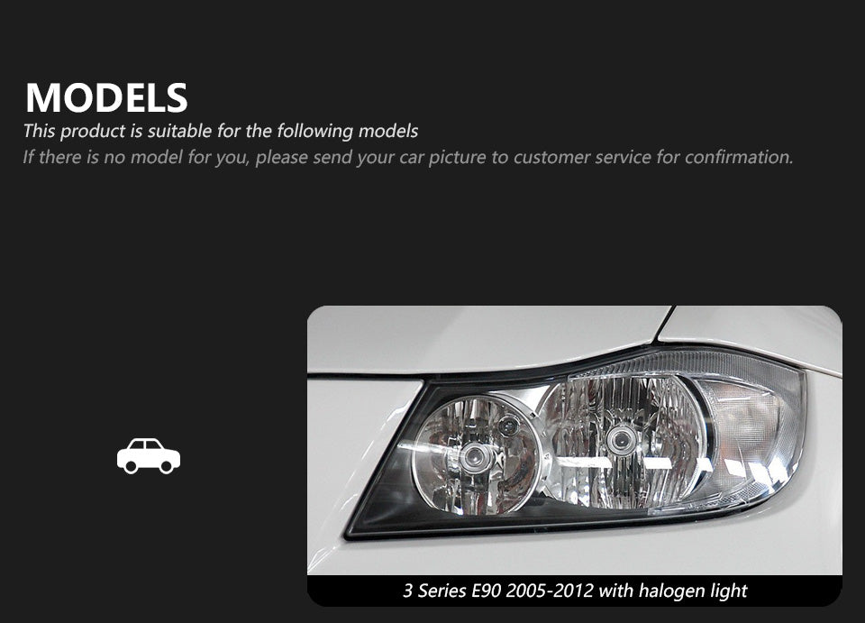 BMW E90 LED-koplig 2005-2012 Hoofligte 320i 325i 318i DRL Richtingsein High Beam Angel Eye Projector Lens 