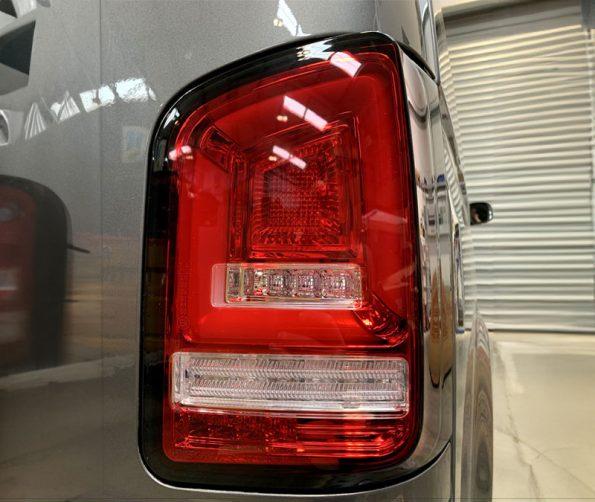 VW Transporter T5 (2003-09) – Rear Lights – Sequential Indicator – LED – RHD – Red