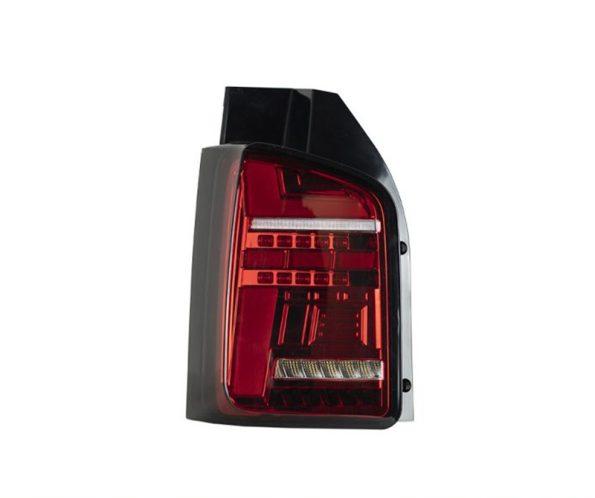 VW Transporter T5 (2003-09) – Rear Lights – Sequential Indicator – LED – RHD – Red (T6.1 Style)