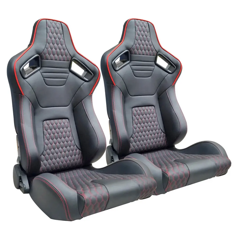 Reclinable racing Seats and rails