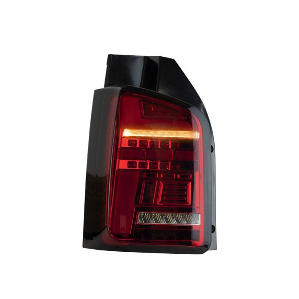 VW Transporter T5 (2003-09) – Rear Lights – Sequential Indicator – LED – RHD – Red (T6.1 Style)