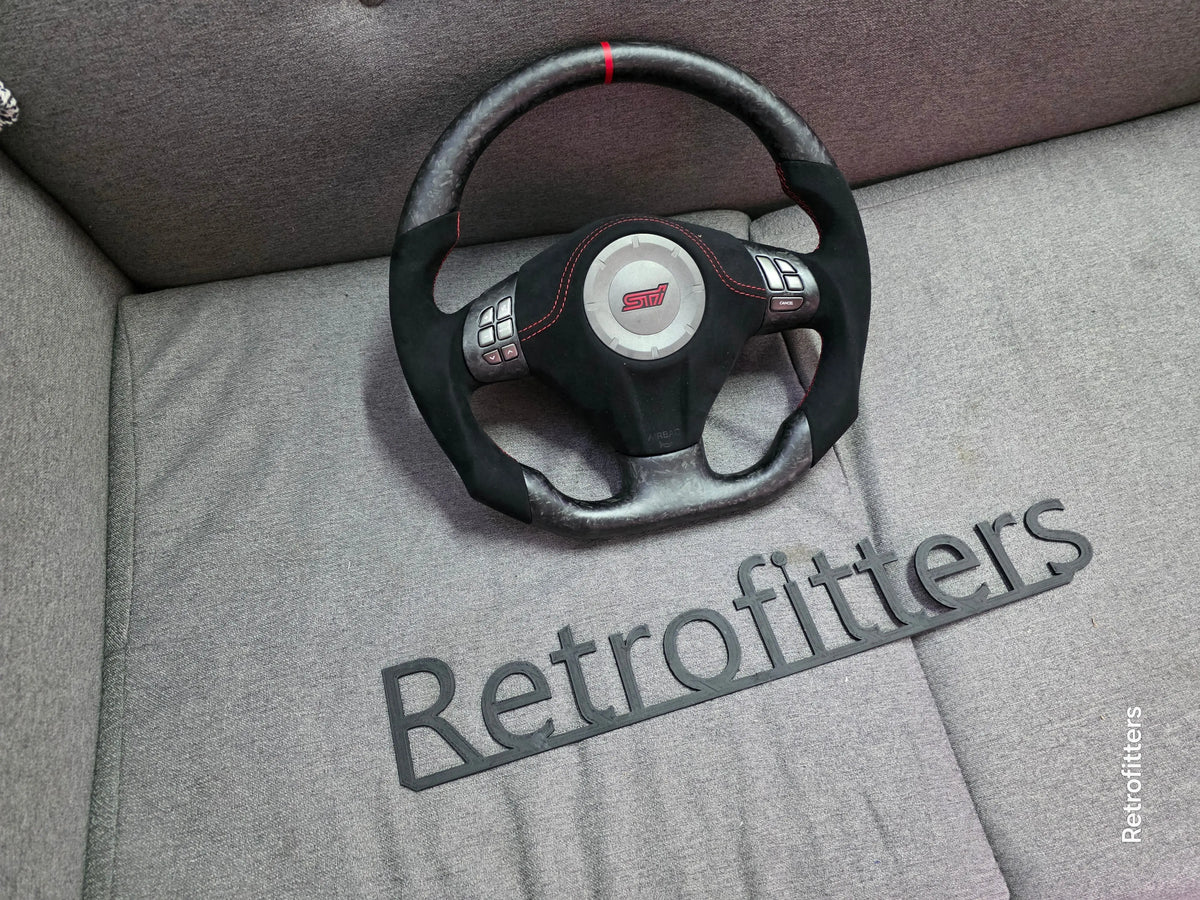 Carbon Fiber Steering Wheel Subaru (Airbag cover excl ) Made on order 6 to 8 weeks