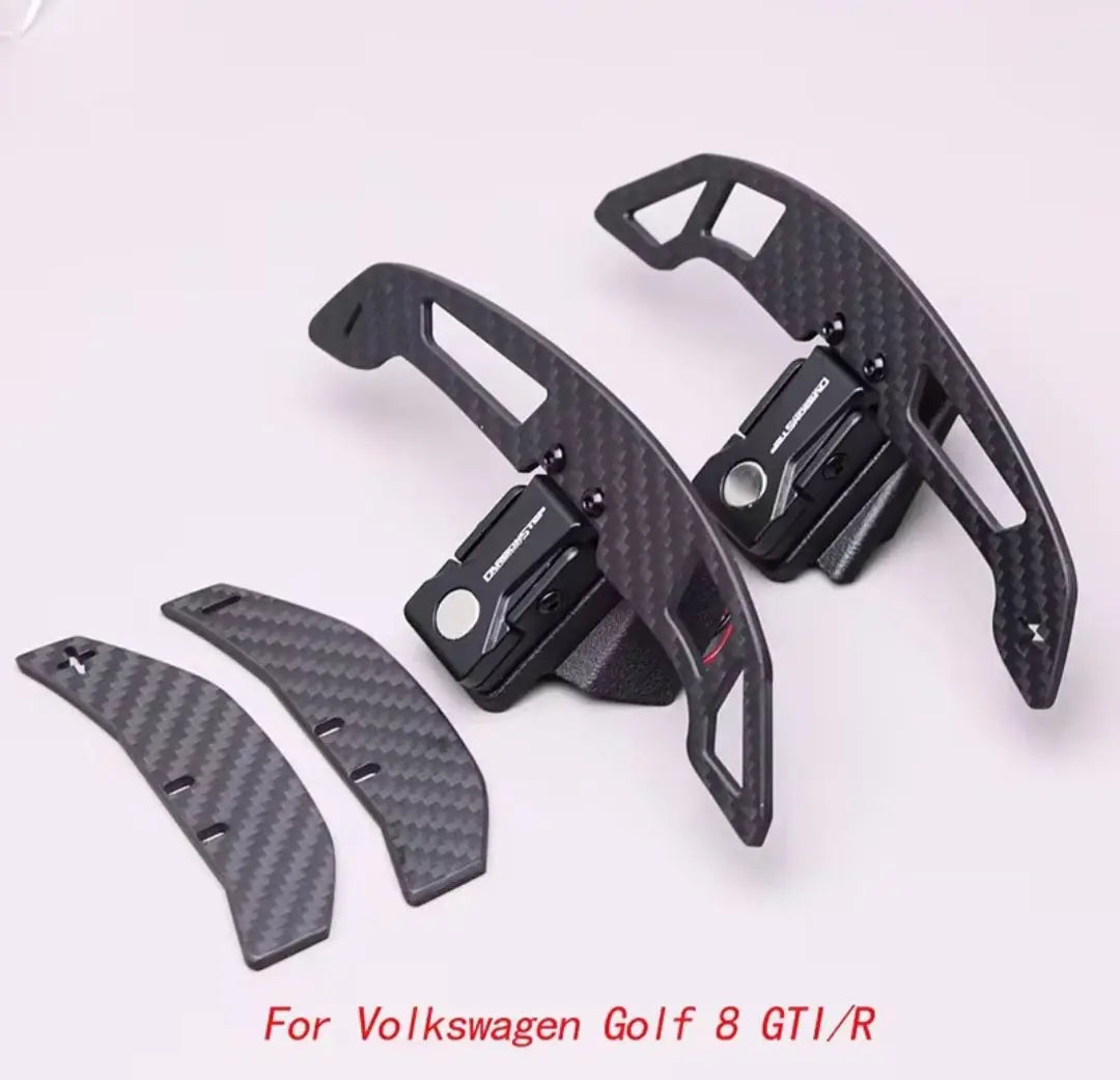 Steering wheel shift paddles suitable for Golf 7, 7.5, 8, R,
GTI, MK7, MK8, using magnetic attraction technology Retrofitters