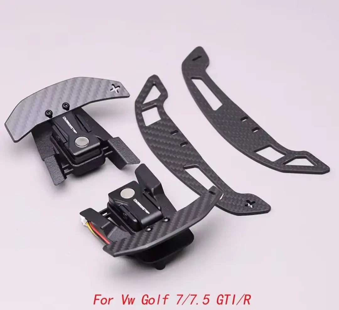Steering wheel shift paddles suitable for Golf 7, 7.5, 8, R,
GTI, MK7, MK8, using magnetic attraction technology Retrofitters