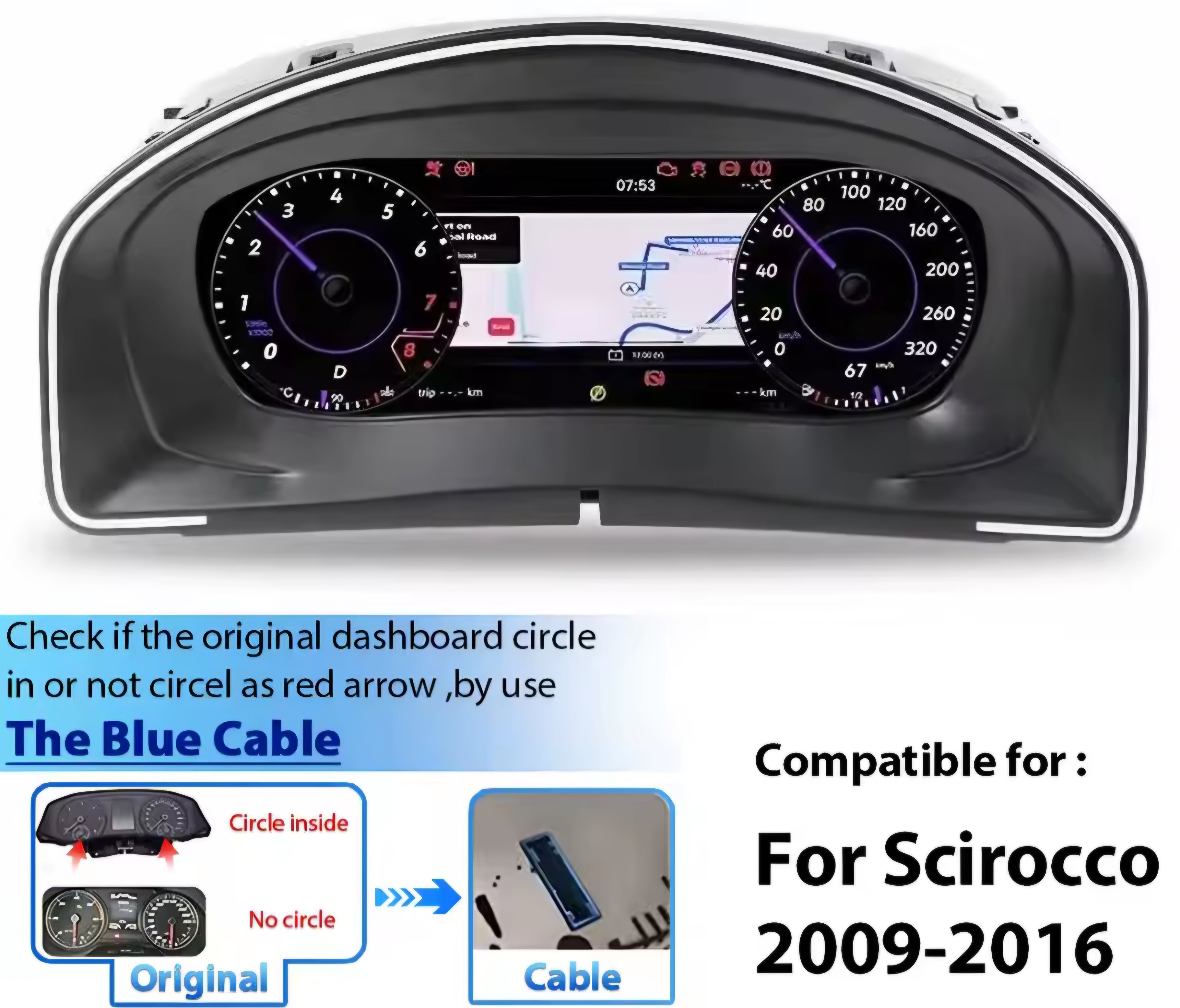 Virtual cluster for  Volkswagen