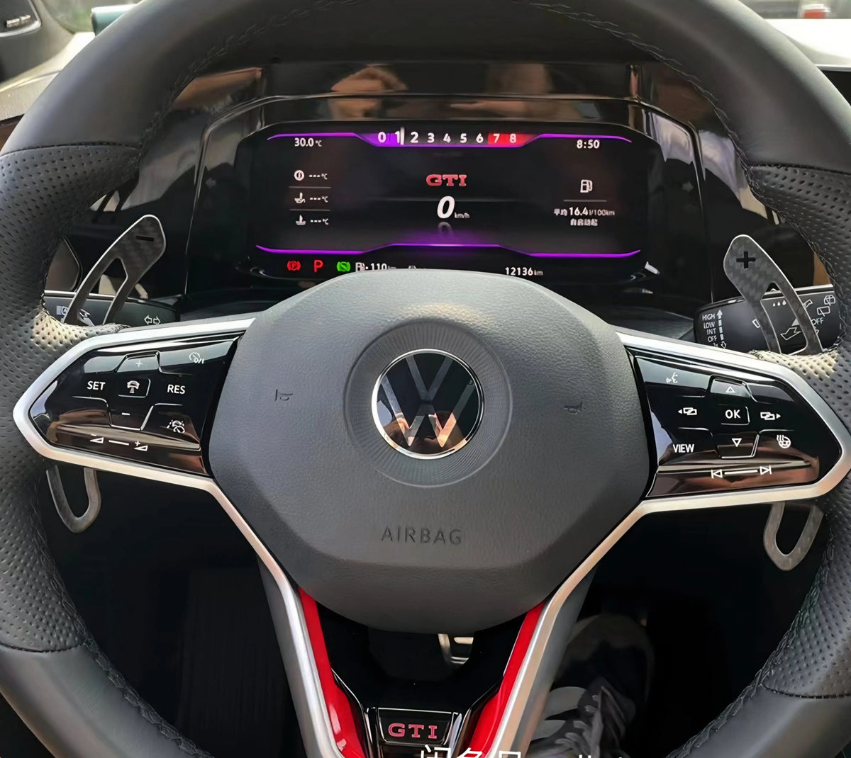 Steering wheel shift paddles suitable for Golf 7, 7.5, 8, R,
GTI, MK7, MK8, using magnetic attraction technology Retrofitters