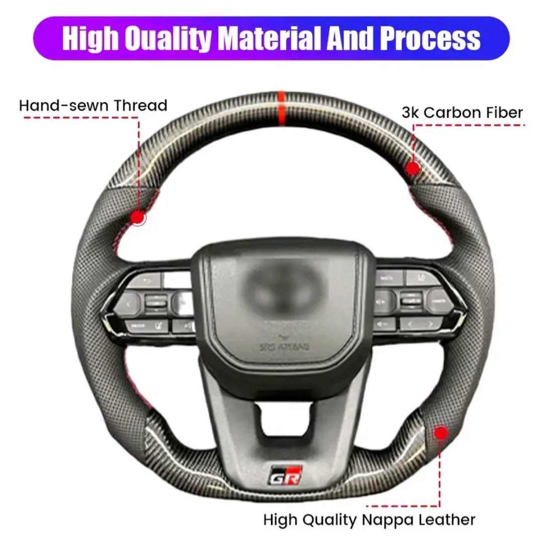 Carbon fiber steering Toyota Hilux and Cruizer complete wheel Made on order 6 to 8 weeks