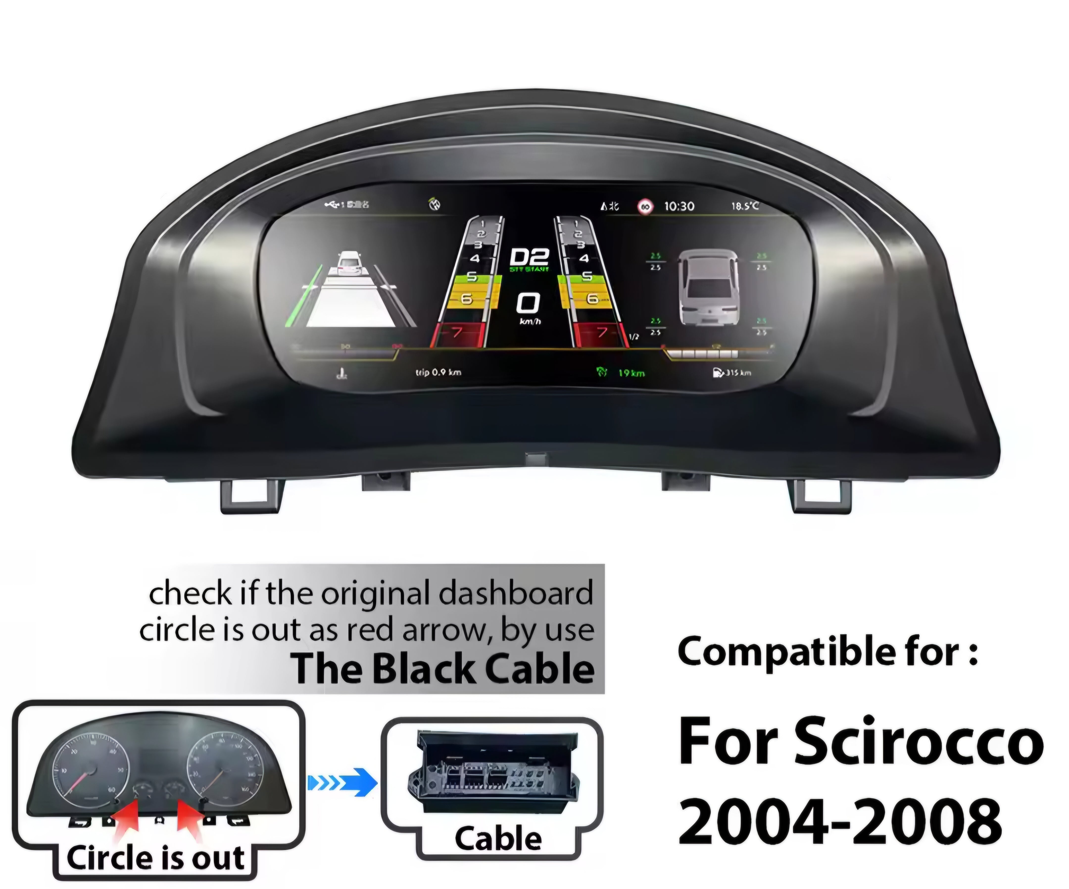 Virtual cluster for  Volkswagen