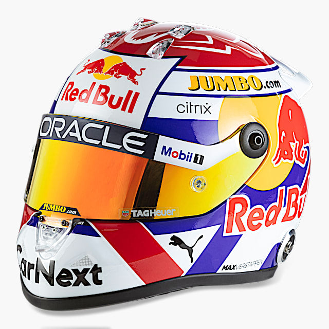 1:2 Rooi bul Max Verstappen Nederlandse GP 2022 Mini Helmet