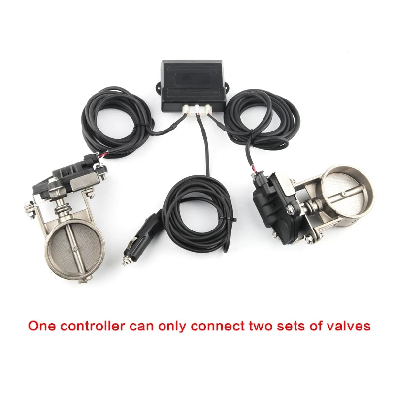 Stainless Steel Electric Exhaust Valve With Fine-tunable Remote Control Electronic Switch Kit