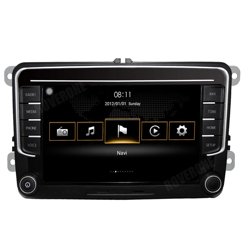 New Interior Info Radio CD GPS Display Screen Start Switch Volume Button  For Volkswagen Polo 5 6R MK5 GTI Fox Golf 6 Accessories