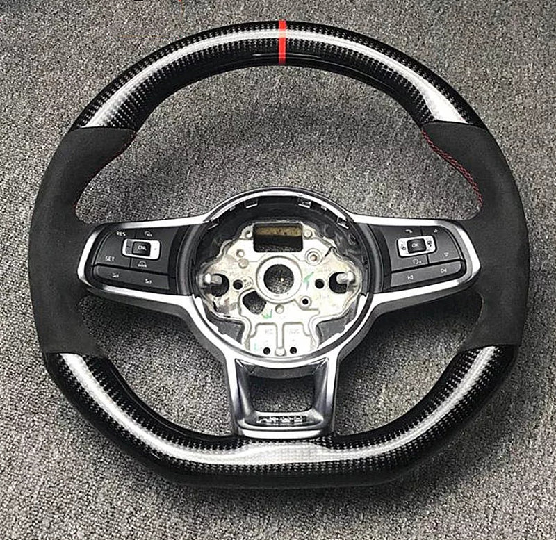 Carbon Fiber Steering Wheel Volkswagen mk7 Gti / R / Rline / Polo Aw1