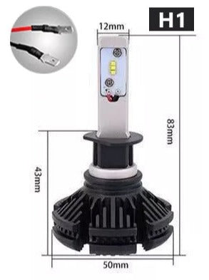 X3 LED-verligtingsgloeilampe 50W 6000k H4,H7,H11,H15,H1,9005