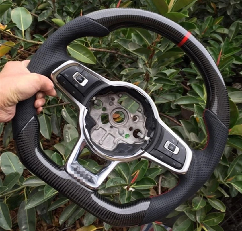 Carbon Fiber Steering Wheel Volkswagen mk7 Gti / R / Rline / Polo Aw1 (Airbag cover excl )