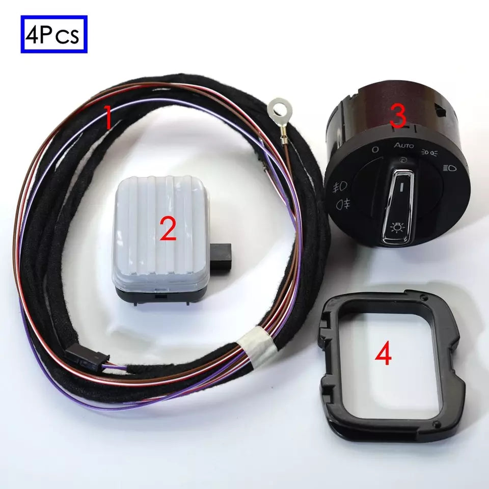 Volkswagnen  Golf 6 Tiguan Jetta MK5 MK6 Touran Caddy Passat  Auto Headlight Switch Rain Sensor+Wire/Cable/Harness