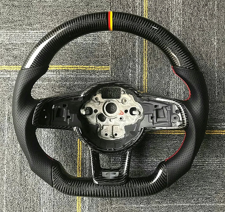 Carbon Fiber Steering Wheel Volkswagen mk7 Gti / R / Rline / Polo Aw1 (Airbag cover excl )