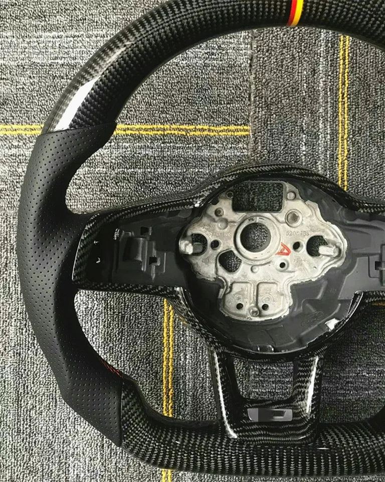 Carbon Fiber Steering Wheel Volkswagen mk7 Gti / R / Rline / Polo Aw1 (Airbag cover excl )