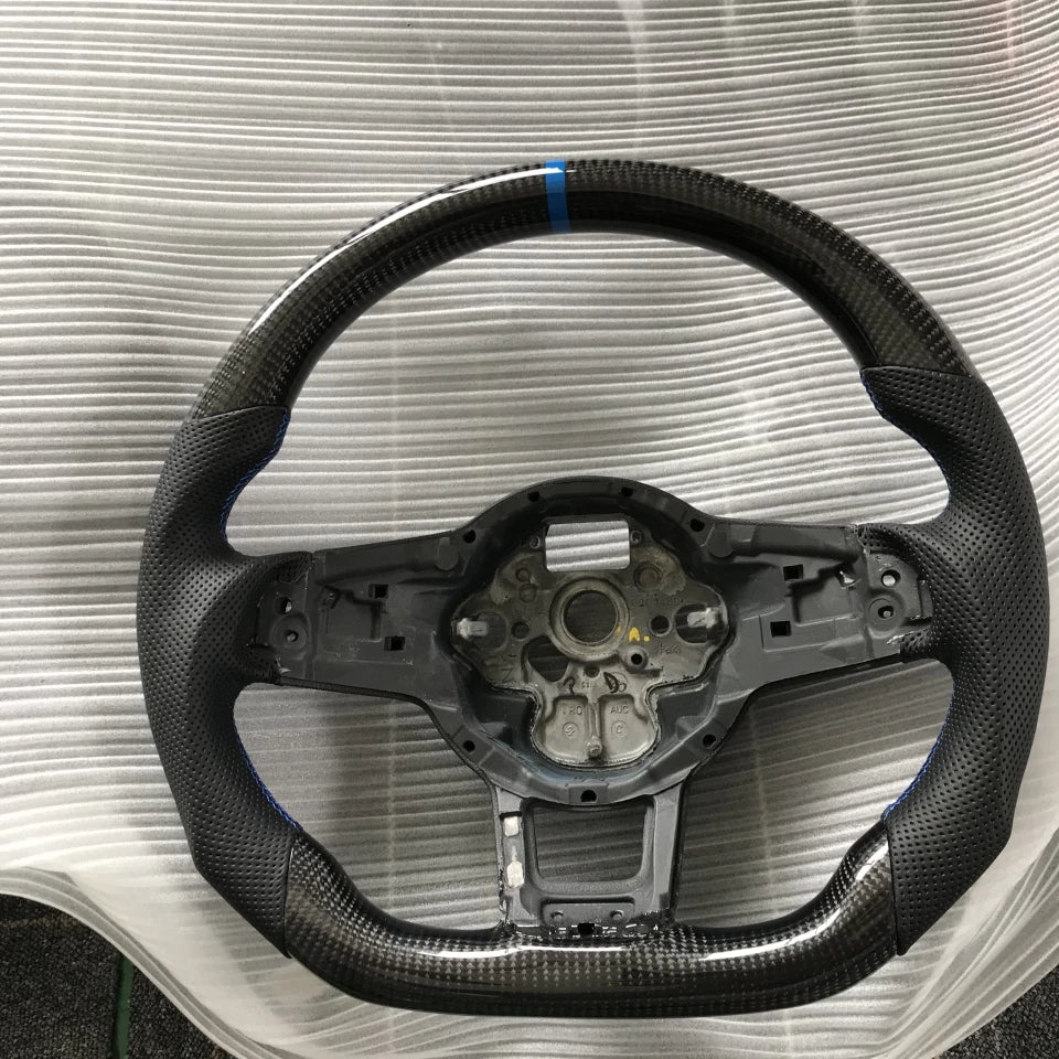 Carbon Fiber Steering Wheel Volkswagen mk7 Gti / R / Rline / Polo Aw1 (Airbag cover excl )