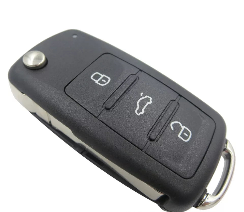 Volkswagen 3 knoppie opvoubare motor afstandbeheer Flip Key Shell Case Fob