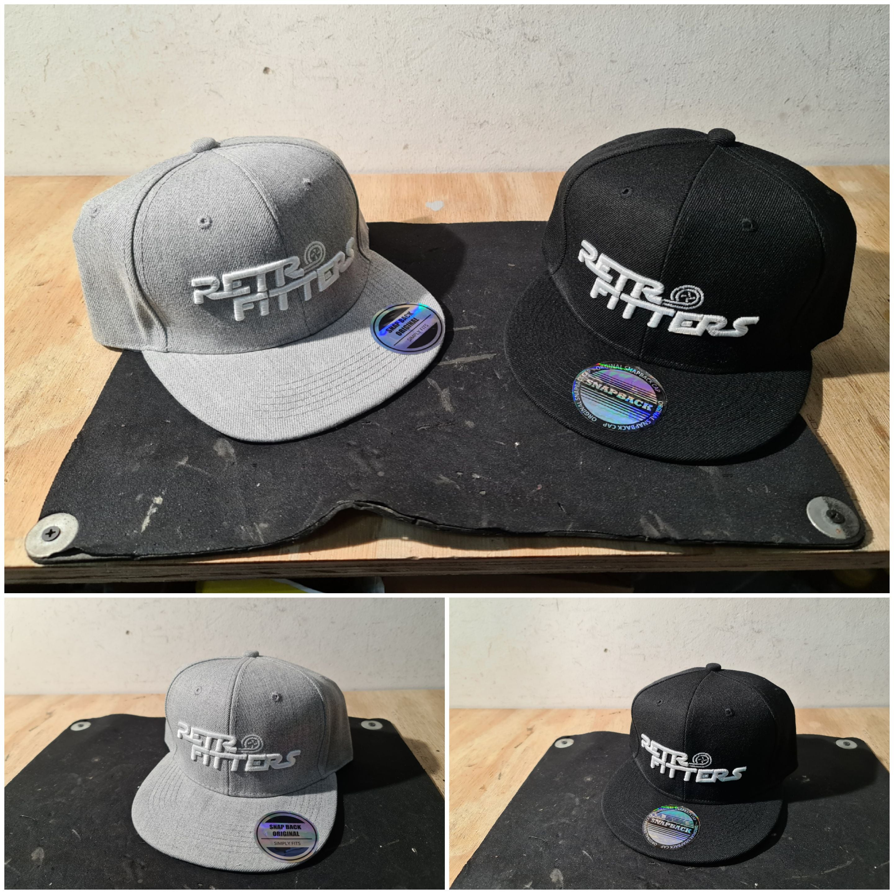 Retrofitters snapback flatpeak caps