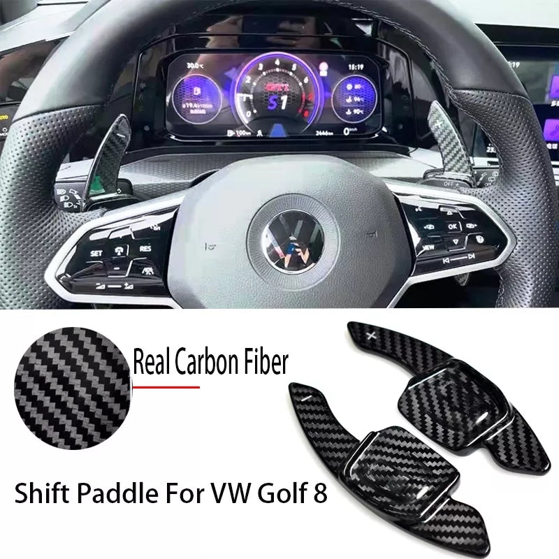 Volkswagen Carbon Steering Wheel  Dsg Paddle Extenders Golf Mk7 / 7.5 / 8 / Arteon