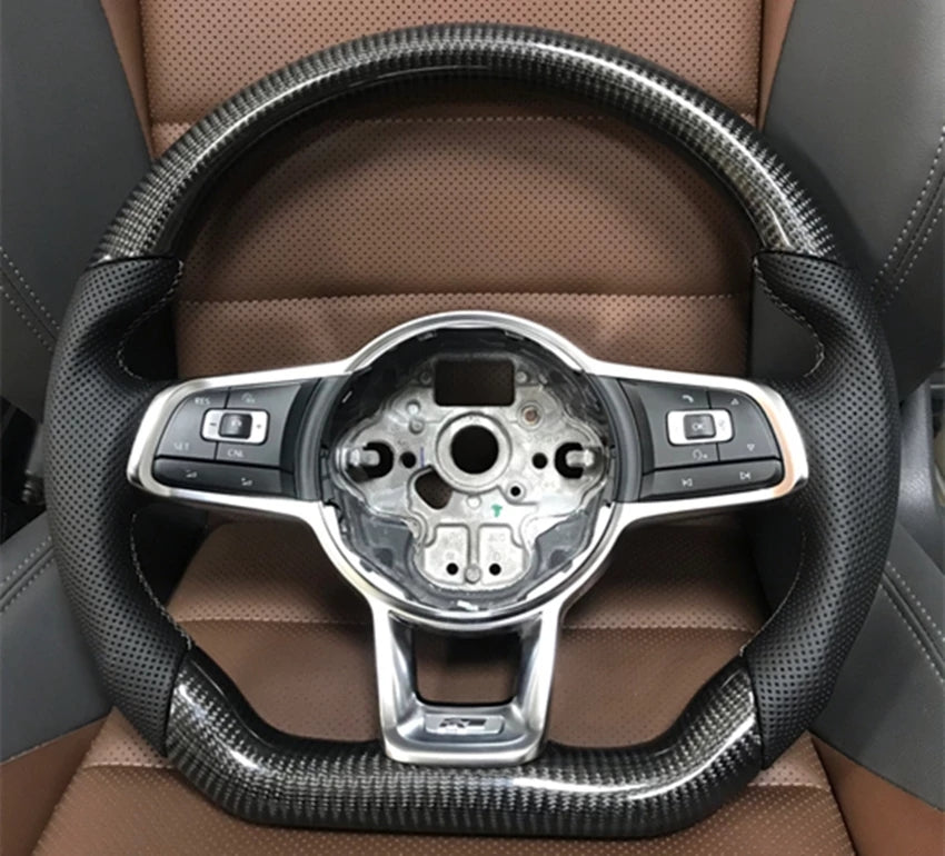 Carbon Fiber Steering Wheel Volkswagen mk7 Gti / R / Rline / Polo Aw1 (Airbag cover excl )