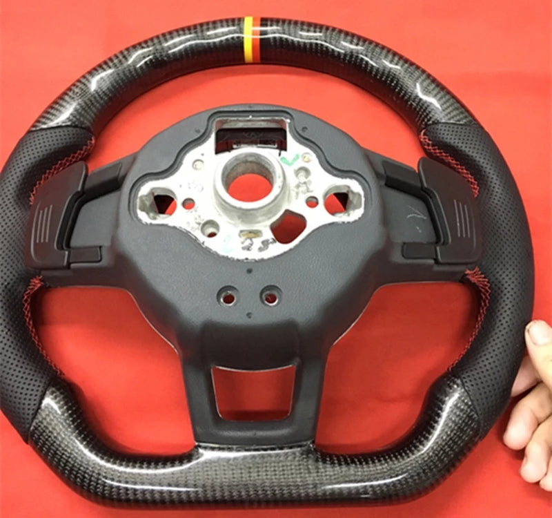 Carbon Fiber Steering Wheel Volkswagen mk7 Gti / R / Rline / Polo Aw1 (Airbag cover excl )
