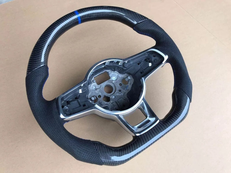 Carbon Fiber Steering Wheel Volkswagen mk7 Gti / R / Rline / Polo Aw1 (Airbag cover excl )