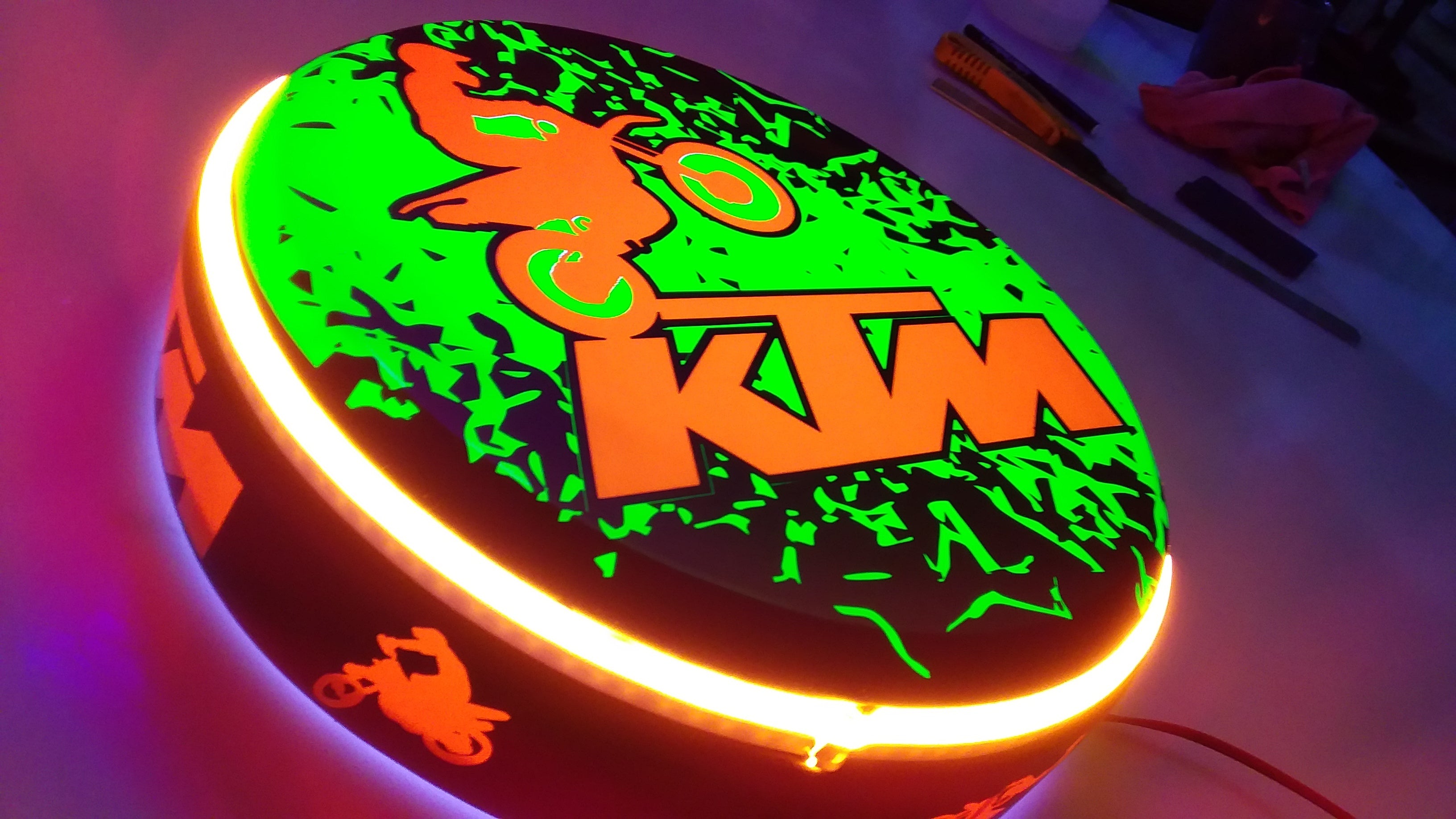 Pasgemaakte Led Light Box-muurmontering