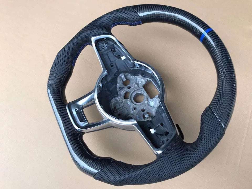 Carbon Fiber Steering Wheel Volkswagen mk7 Gti / R / Rline / Polo Aw1 (Airbag cover excl )