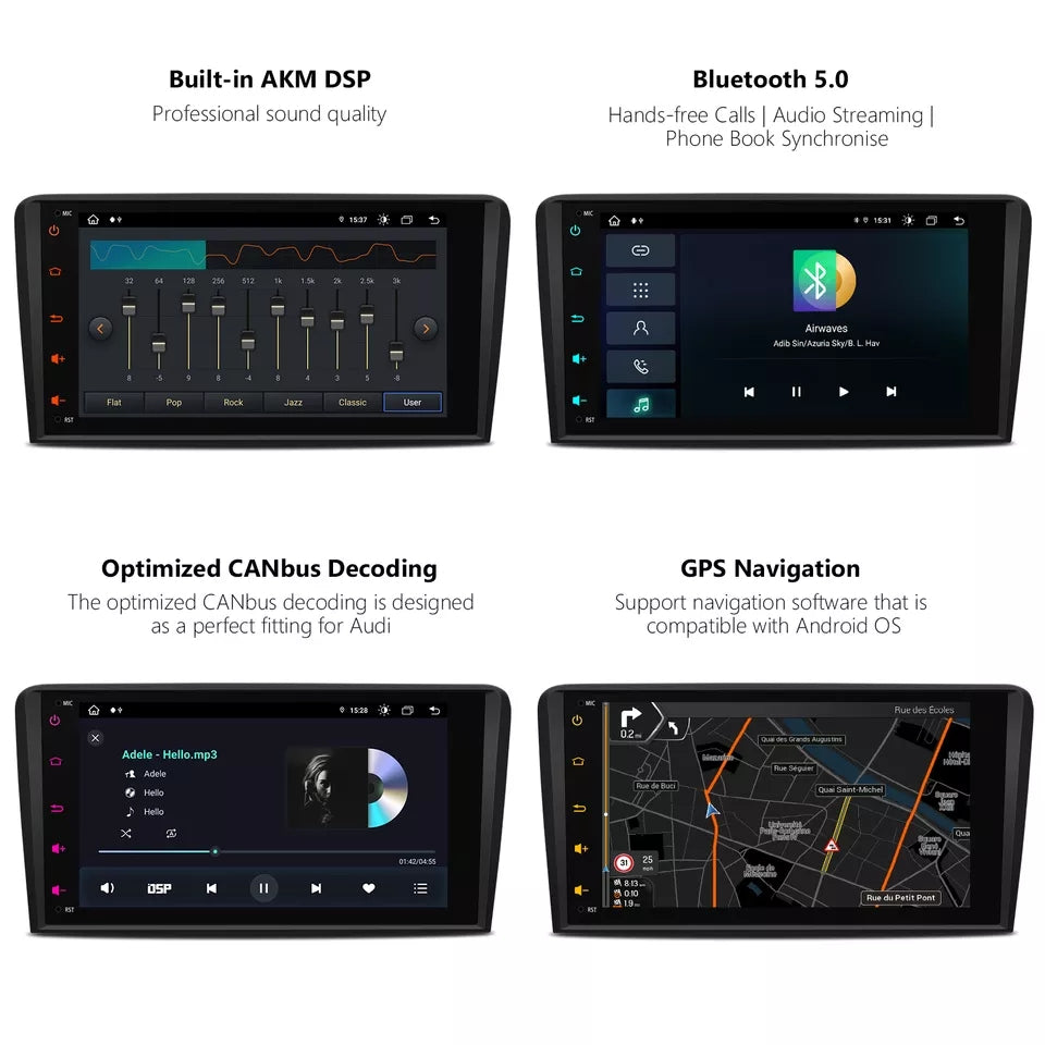 Audi 8p A3 / S3 / RS3 Android  Radio