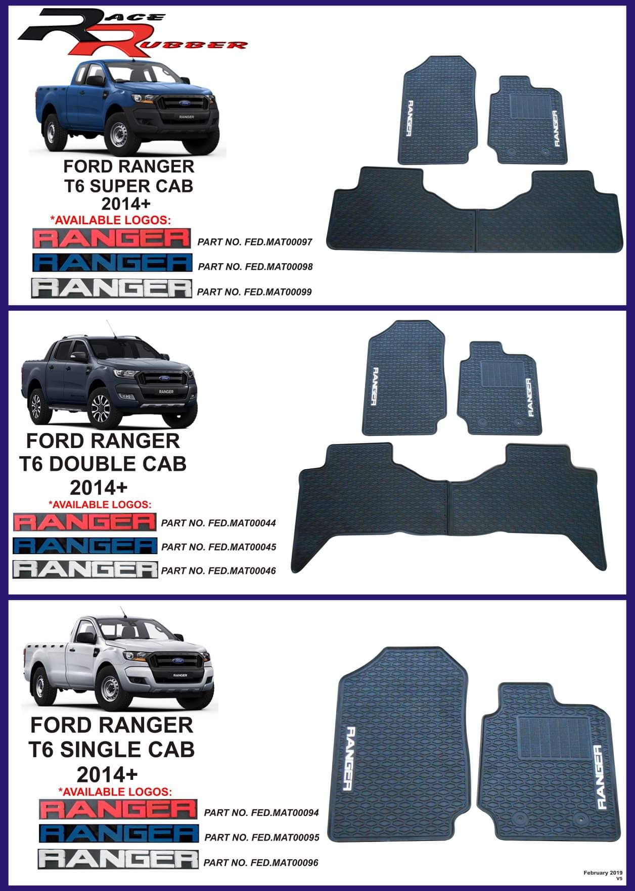 Ford Ranger Heavy Duty Rubber matte