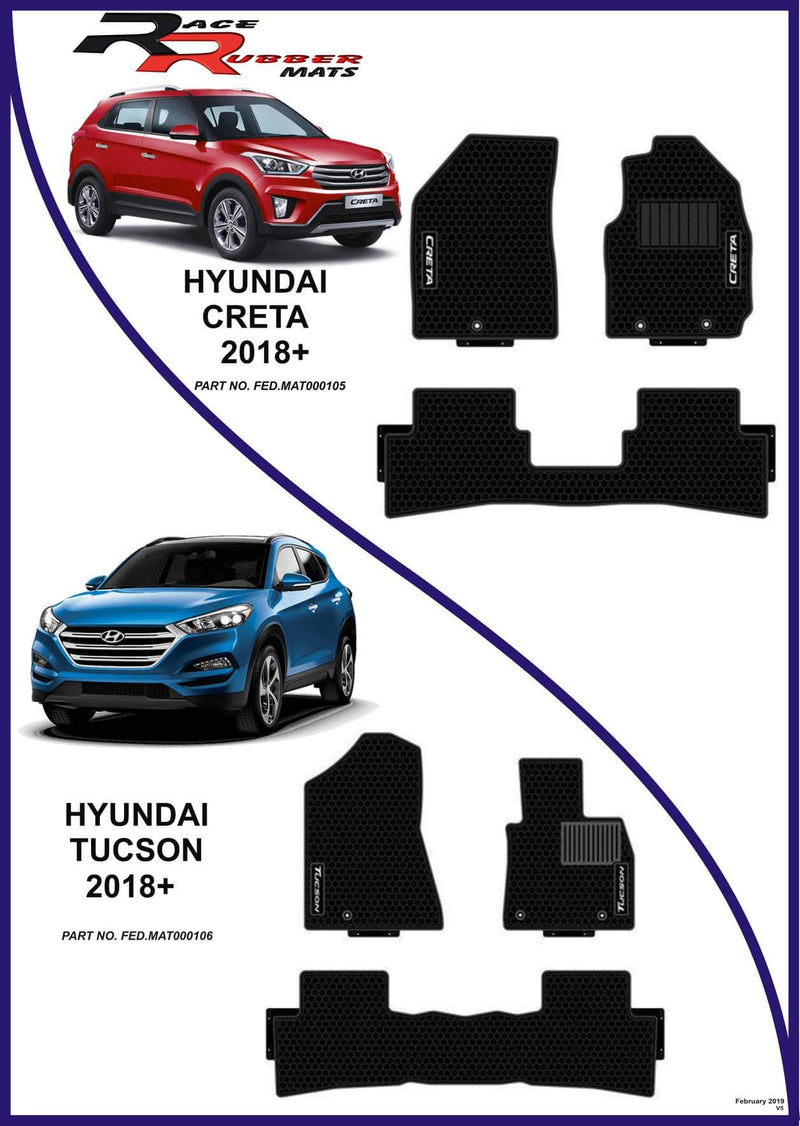 Hyundai Creta / Tucson 2018+ Heavy Duty Rubber mats
