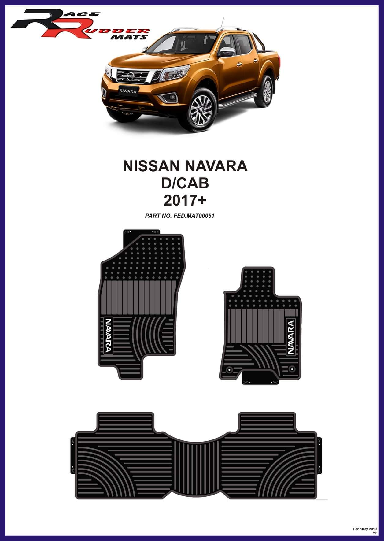 Nissan Navara  Heavy Duty Rubber mats