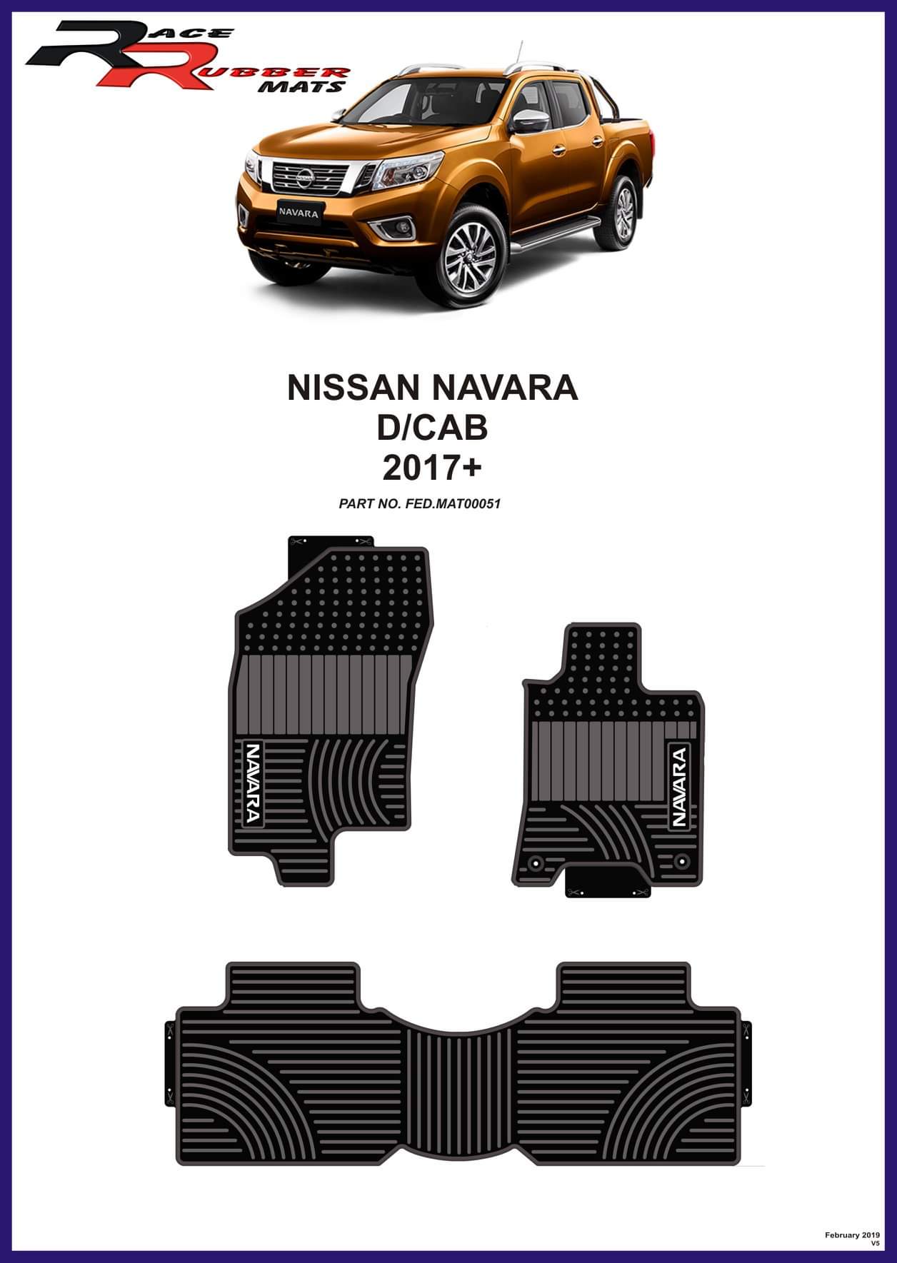 Nissan Navara Heavy Duty Rubber matte