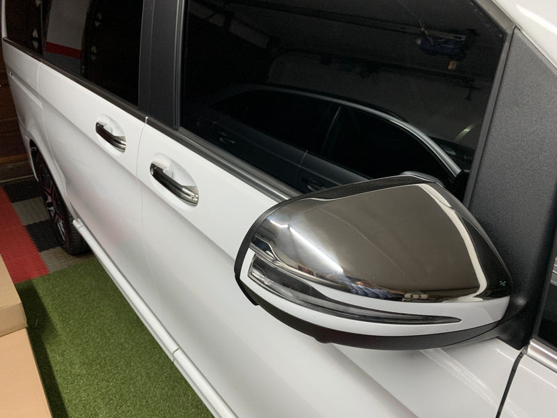 1 Set Stainless Steel Mirror Caps Chrome for Mercedes Benz Vito W447